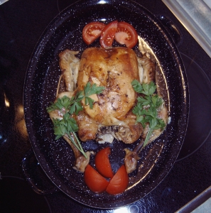 Roast Chicken With Mushroom Sauce Mediterranean