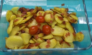 Roasted Potatoes With Salami
