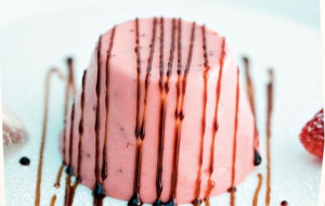 Strawberry With Balsamic Syrup Panacotta