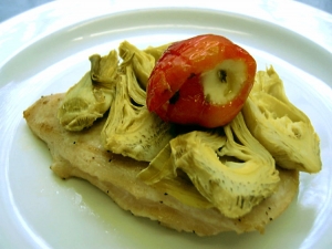 Turkey Breast Steak With Artichokes