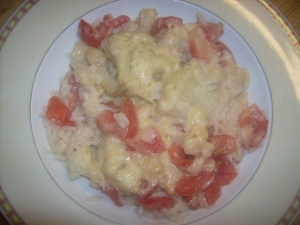 Cauliflower With Tomatoes And Rice Casserole