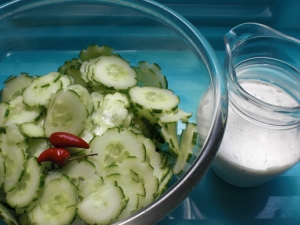 Cucumber Salad Spicy And Slightly Minty