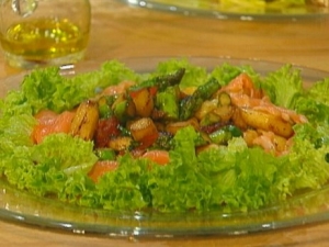 Roasted Asparagus Salad With Marinated Salmon