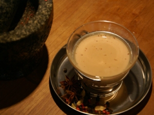 Spicy Almond Chai With Carnations And Pink Pepper Berries